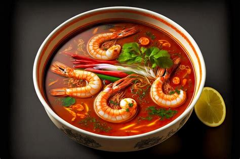 Premium Photo Tom Yam Soup With Rich Tomato Broth And Delicious Pink