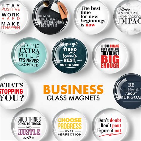 Glass Decorative Magnets 12 PCs - Business Quotes | X-BET — X-bet MAGNET