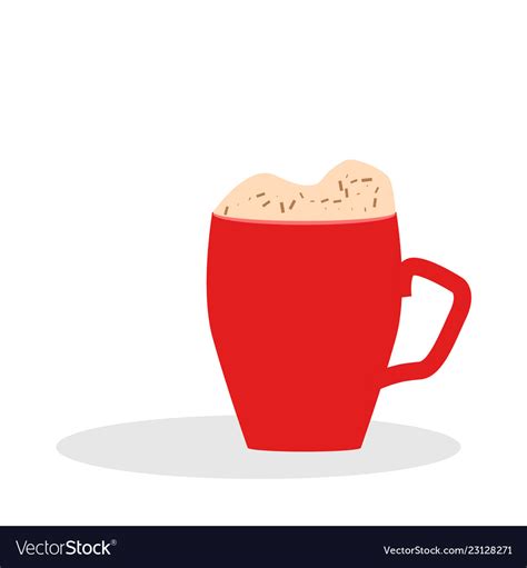 Red Cup Of Hot Chocolate Royalty Free Vector Image