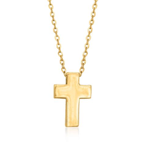 14kt Yellow Gold Cross Pendant Necklace | Ross-Simons