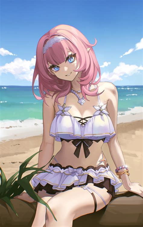 Benghuai Xueyuan Honkai Impact Elysia Honkai Impact Bikini Cleavage