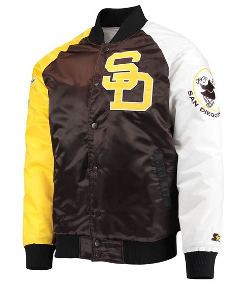 Starter Brown and Gold San Diego Padres Tri-Color Jacket - Jackets Creator