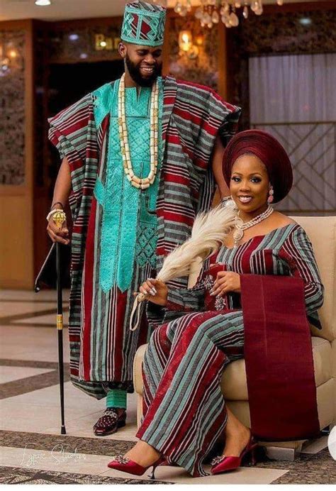 Vintage Aso Oke African Couple Wedding Outfit Aso Oke Etsy UK