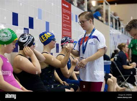 EDITORIAL USE ONLY Swimmers Prepare For The Women S 200m Freestyle At