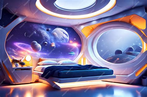 Premium Photo Futuristic Hard Surface Interior Design Of Spaceship