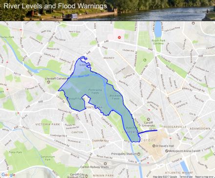 River Taff at Pontcanna Fields, Cardiff :: Flood alerts and warnings ...