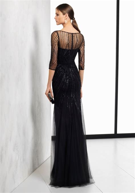 Rosa Clara 2T1C5 Heavily Beaded Black Tulle Evening Gown HK DBR