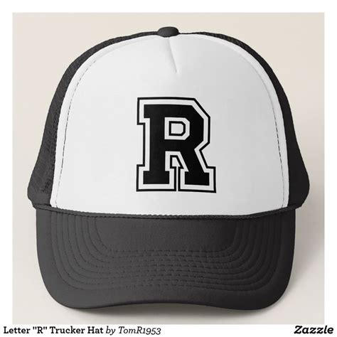 Letter R Trucker Hat Trucker Hat Trucker Retro Hats