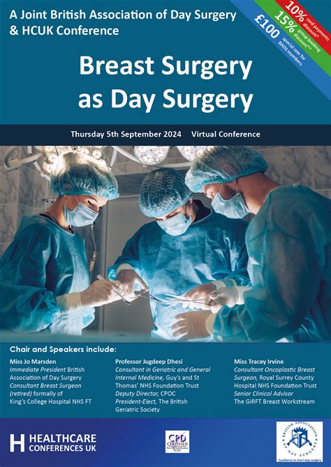 Breast Surgery As Day Surgery A Joint Bads Hcuk Virtual Conference