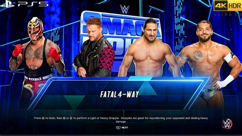 WWE 2K23 PS5 REY Vs KARRION Vs MADCAP Vs SANTOS SMACKDOWN FEB