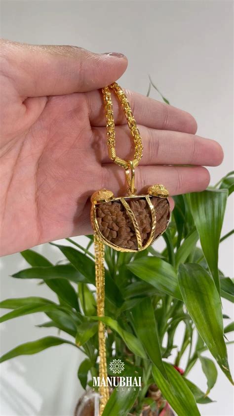 One Mukhi Rudraksha Pendant With A Heavy K Gold Chain Along With Bis