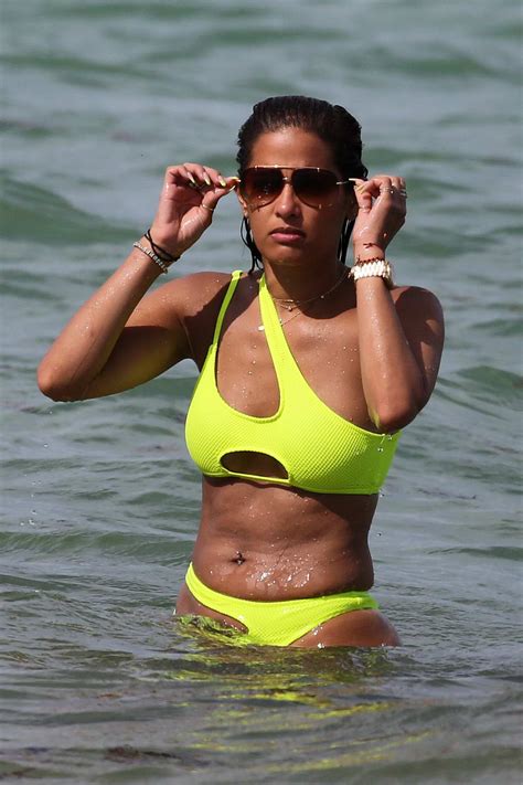 Rocsi Diaz Stuns In A Neon Green Bikini As She Enjoys A Day At The Beach In Miami Florida