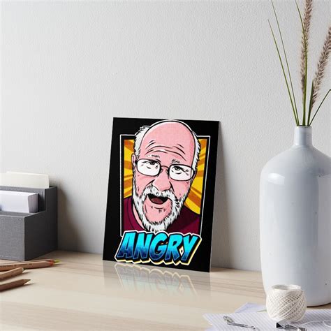 Angry Grandpa Angry Grandpa Portrait Merch Art Board Print For Sale