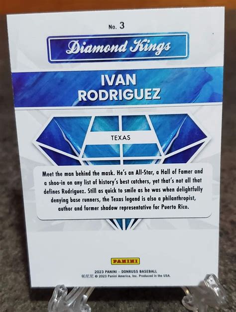 Donruss Baseball Ivan Rodriguez Diamond Kings Base Card Texas