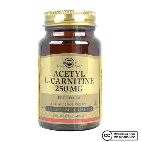 Solgar Acetyl L Carnitine 250 Mg 30 Kapsül Vitaminler