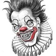 Evil Clown Drawing By Murphy Elliott Fine Art America