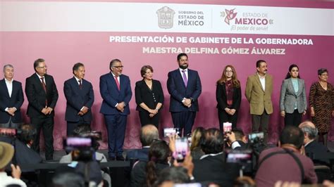 Horacio Duarte e Higinio Martínez en el gabinete de Delfina Gómez en