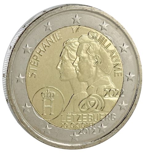 Pièce Luxembourg Pièce 2 Euros Commémo UNC 2022 10 ans du mariage du