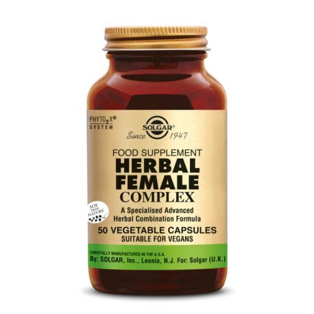 Herbal Female Kruiden Complex Voor Vrouwen Solgar Webshop Solgar