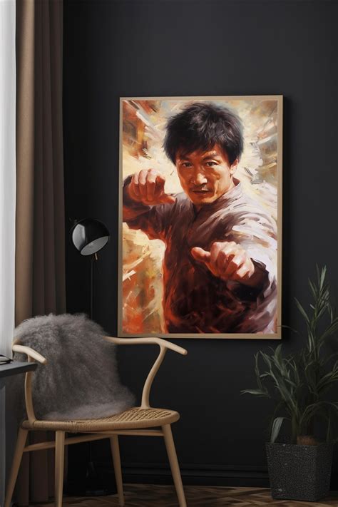 Jackie Chan Painting Art Print Digital Print Instant Download High