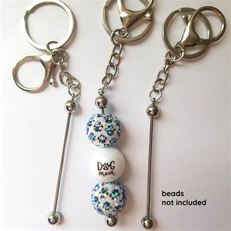 Beadable Keychain Blank Diy Keychain Kit Bubblegum Keychain Etsy