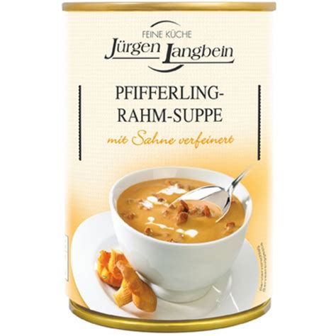 Jürgen Langbein Pfifferling Rahm Suppe mit Sahne verfeinert 1er Pack