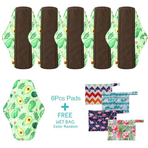 Macaron Color Reusable Pads Bamboo Charcoal Sanitary Pads Mama