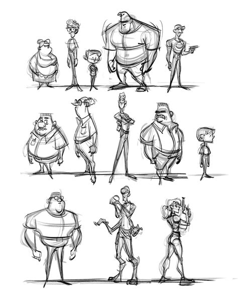 Some Character Sketches From The Animated Movie Wreck Including