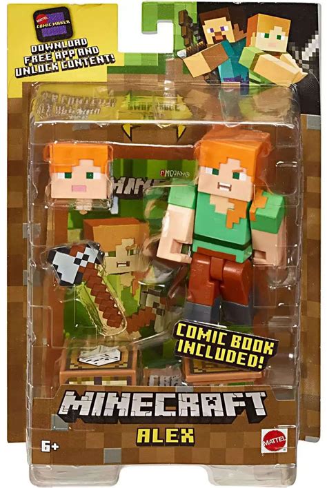 Minecraft Comic Maker Alex 3.25 Action Figure Mattel Toys - ToyWiz