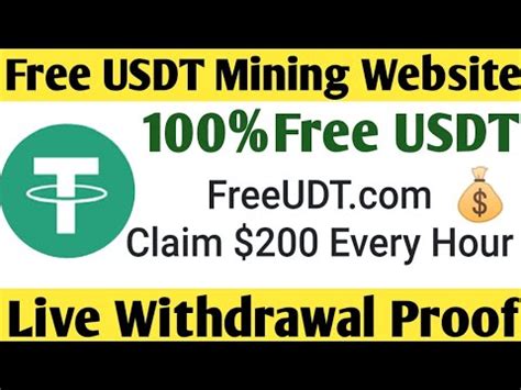 New Free Usdt Cloud Mining Site Claim Every Hour Free Earn