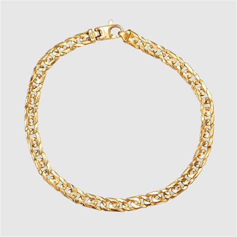 Pulseira Masculina Elos Grumet Em Ouro Amarelo