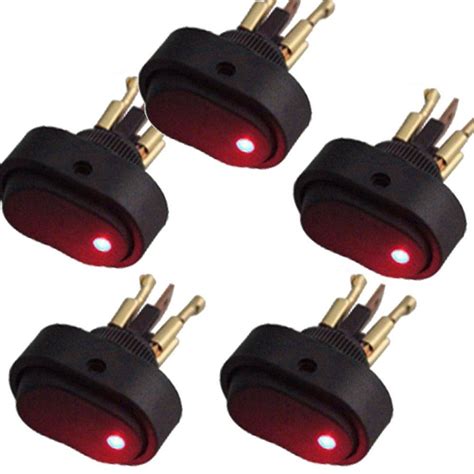 Auto Interrupteur À Bascule 12v 30a ON OFF 3 Broches Avec Bleu Rouge