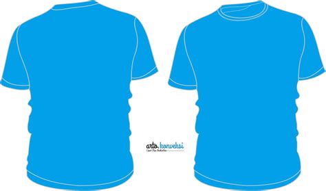 Desain Kaos Polos Biru Depan Belakang Desain Baju