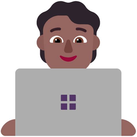 Technologist Medium Dark Skin Tone Emoji Meaning From Girl