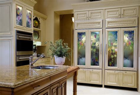 Glass Kitchen Cabinet Inserts Custom Kitchen Cabinet Doors