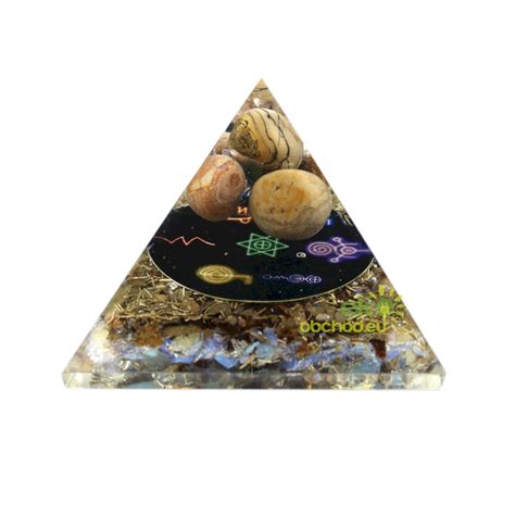 Orgonitová Pyramída Polnočné Reiki 70 Mm