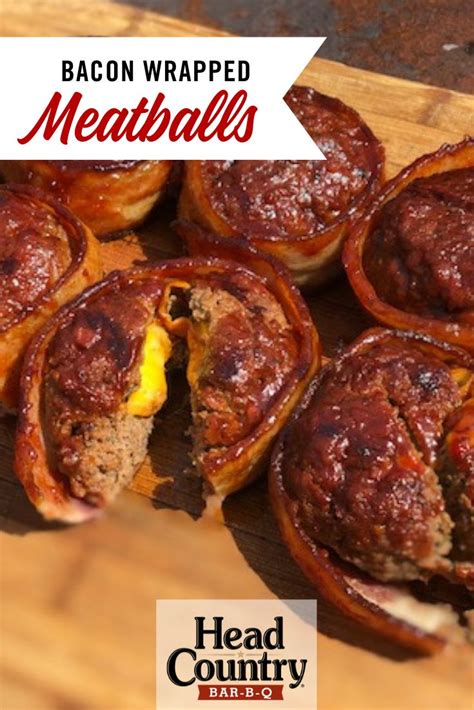 Bacon Wrapped Meatballs Head Country BBQ Sauces Seasonings And