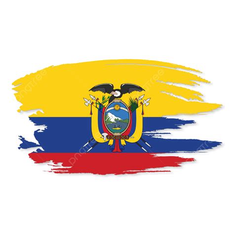 Hình ảnh Cọ Sơn Cờ Equador Với Nền Trong Suốt Png Equador Cờ Equador