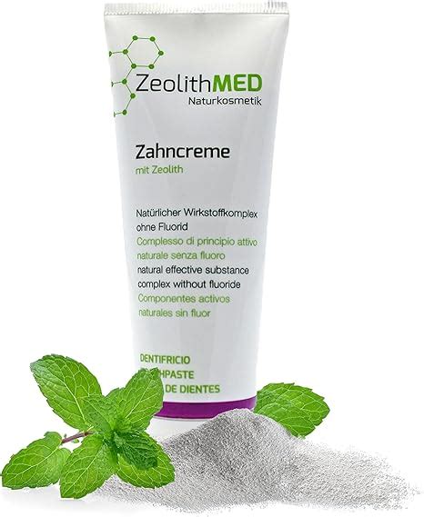 Amazon De Zeolith Med Zahncreme Ml Premium Xylit Zahnpasta Ohne