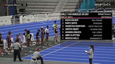 High School Girls' 55m Hurdles, Prelims 13 | The VA Showcase