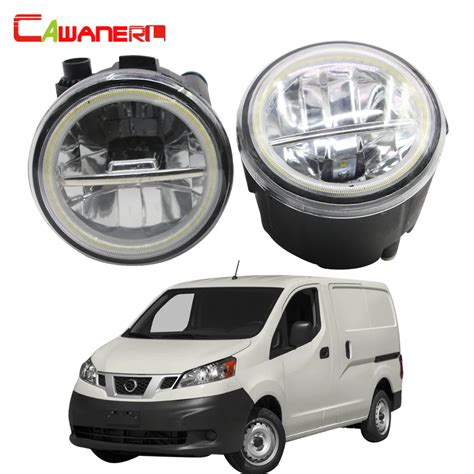 Cawanerl Car H11 4000lm Led Bulb Fog Light Angel Eye Drl Daytime