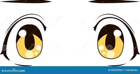 Cute Anime Style Eyes In Normal Times Stock Vector Illustration Of