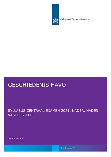 Pdf Geschiedenis Havo Examenblad Vanaf Zijn