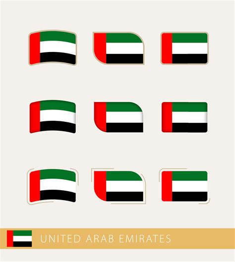 Vector Flags Of United Arab Emirates Collection Of United Arab