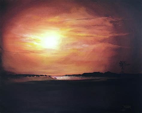 Texas Panhandle Sunset Painting By Gari Sue Snider Fine Art America