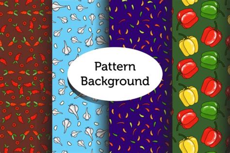 Bundle Vegetables Pattern Background Graphic By Griyolabs · Creative