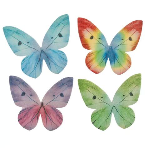 Papillons assortis en azyme 4 cm x87 Planète Gateau