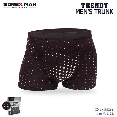 Jual 1 Kotak Isi 2 PCS Sorex Man Boxer Pria Trendy Men S Trunk Katun