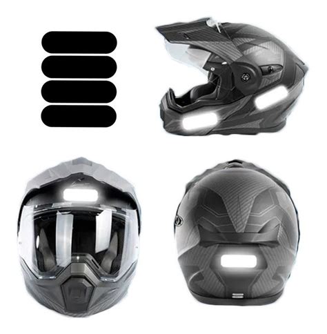 Kit Adesivo Refletivo Capacete Axxis Agv Ls Preto Na Z Motos Sua