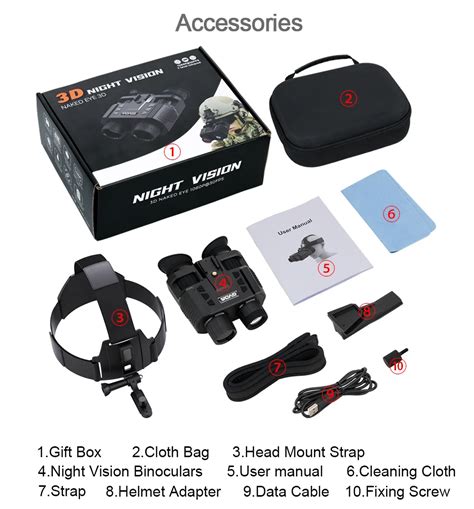 Gvda Naked Eyes 3d Display Hands Free Tactical Night Vision Binoculars Digital Infrared Head